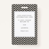 白カスタム黒のOffice従業員の写真ID バッジ (裏面)