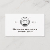 白カスタム黒モノグラム法律事務所 名刺 (正面)