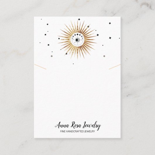 *~*白カスタムQRロゴジュエリーイヤリング 名刺 (正面)