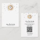 *~*白カスタムQRロゴジュエリーイヤリング 名刺 (正面/裏面)