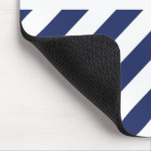 白カッコいいと青ストライプの マウスパッド (コーナー)