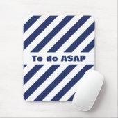 白カッコいいと青ストライプの マウスパッド (マウス)