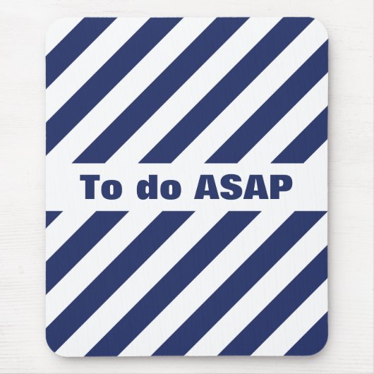 白カッコいいと青ストライプの マウスパッド (正面)