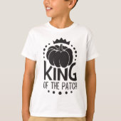 白カッコいいと黒の王パッチキッド Tシャツ (正面)