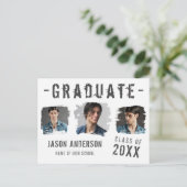 白カッコいいグランジ写真3院発表 ポストカード (スタンド正面)