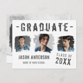 白カッコいいグランジ写真3院発表 ポストカード (正面/裏面)