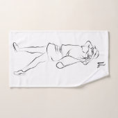 白カッコいいモダン名を追加カスタマイズLadear ハンドタオル (ハンドタオル)