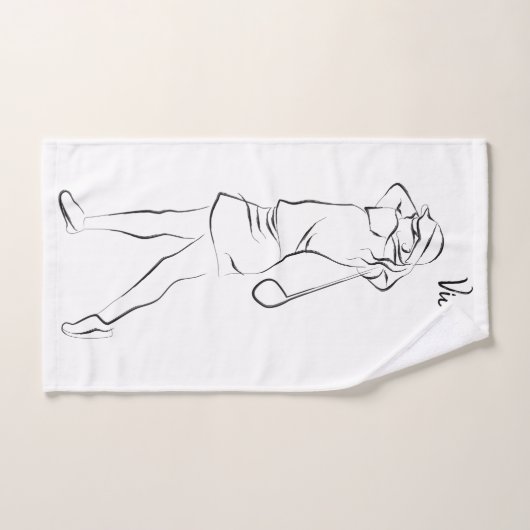 白カッコいいモダン名を追加カスタマイズLadear ハンドタオル (ハンドタオル)