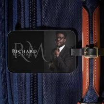 白カッコいいモダン黒の写真モノグラムの