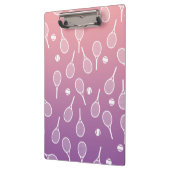 白カッコいいレトロテニスラケット模様グラデーション クリップボード (左)