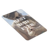 白カッコいい文字最高のパパEver Faters Day写真 マグネット (右側)