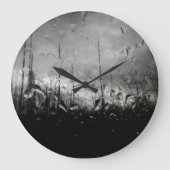 白カッコいい色の水滴 ラージ壁時計 (正面)