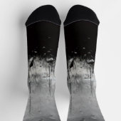 白カッコいい色水滴抽象芸術 ソックス (上部)