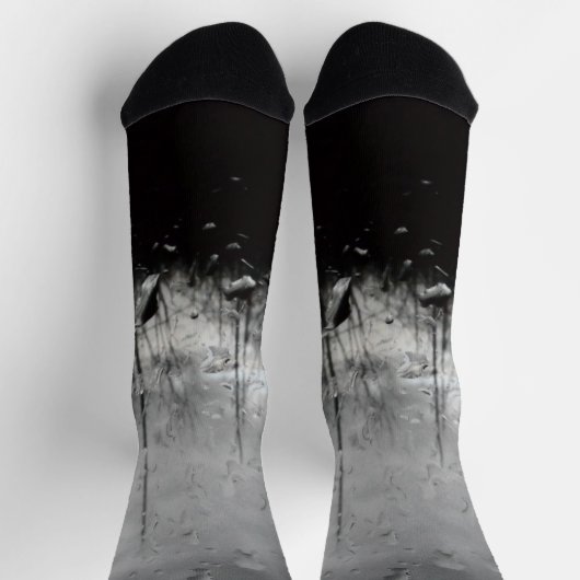 白カッコいい色水滴抽象芸術 ソックス (上部)