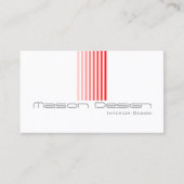 白カッコいい色、赤と灰色 – モダン名刺 名刺 (正面)