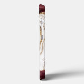 白カッコいい茶色金ゴールドブルゴーニュ大理石テクスチャ Case-Mate iPhoneケース (裏面 / 左)