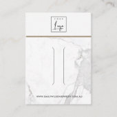 白カラカッタ大理石テクスチャヘアークリップディスプレイ 名刺 (正面)