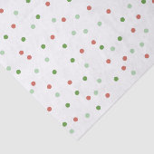 白カラフルいパターンの小さな赤と緑の円 薄葉紙 (詳細)