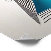 白カラフルい背景の三角形 ポスター (角)