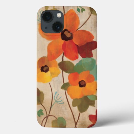 白カラフルい背景の花 Case-Mate iPhoneケース (裏面)