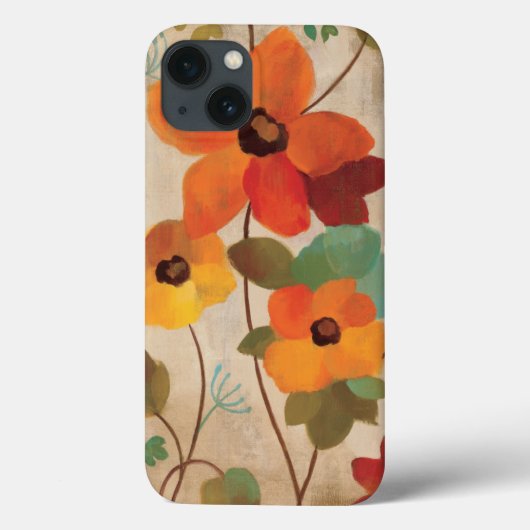 白カラフルい背景の花 Case-Mate iPhoneケース (裏面)