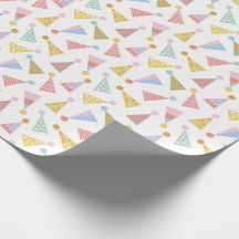 白カラフルの可愛いPartyhats