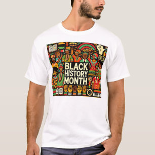 白カラフルアフロ文化画像 Tシャツ