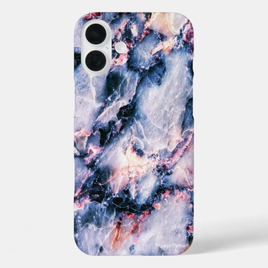 白カラフルエレガント青とピンク Case-Mate iPhoneケース (裏面)