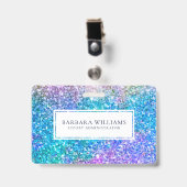 白カラフルフェイクアクセント バッジ (正面 （クリップ付）)