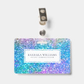 白カラフルフェイクアクセント バッジ (裏面 （クリップ付）)