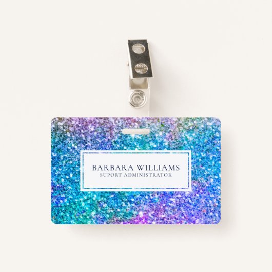 白カラフルフェイクアクセント バッジ (正面クリップ)