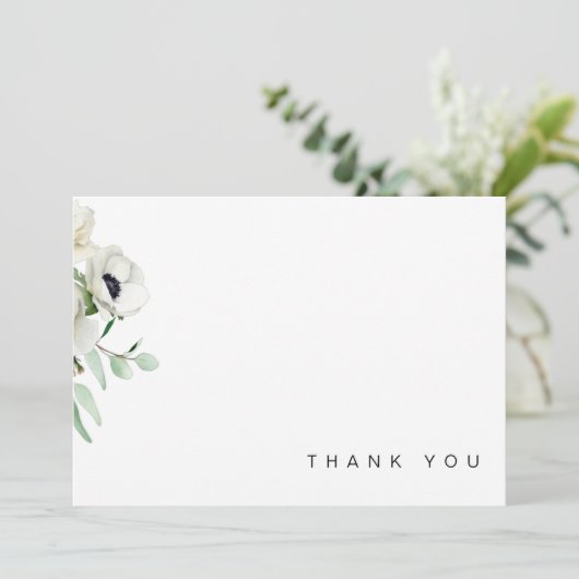 白カラフルフローラスプレー葬儀ありがとう サンキューカード (スタンド正面)