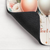 白カラフル桃フローラバルーンエレガントパーティー マウスパッド (コーナー)