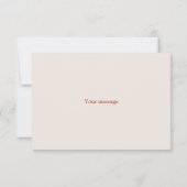 白カラフル桃フローラバルーンエレガント サンキューカード (裏面)