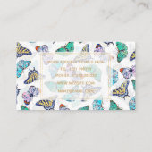 白カラフル水彩蝶 名刺 (裏面)