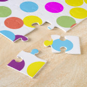 白カラフル点の点 ジグソーパズル (側面)