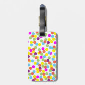 白カラフル点の点 ラゲッジタグ (裏面縦)