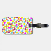 白カラフル点の点 ラゲッジタグ (裏面横)