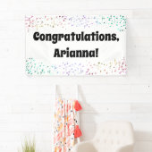 白カラフル紙吹雪 横断幕 (インサイチュ)