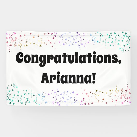 白カラフル紙吹雪 横断幕 (横)