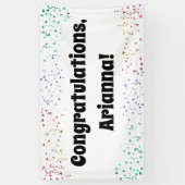 白カラフル紙吹雪 横断幕 (縦)