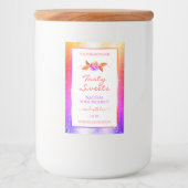 白カラフル製品ラベルのフローラグリッター フードラベル (正面)