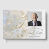 白カーネーションの花のお祝い ゲストブック (正面)