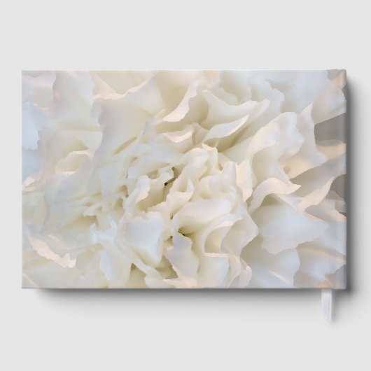 白カーネーションの花のお祝い ゲストブック (裏面)