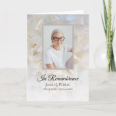 白カーネーションフローラ葬儀折り プログラム (正面)