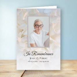 白カーネーションフローラ葬儀折り プログラム