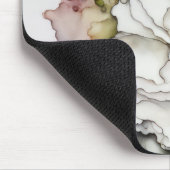 白カーネーション・アルコール・インク マウスパッド (コーナー)