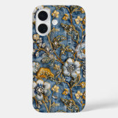 白ガーリーフローラ素朴刺繍ブルーデニム Case-Mate iPhoneケース (裏面)