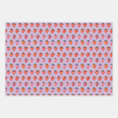 白キウイプラムストロベリ図解入りの、写真付きのー ラッピングペーパーシート (正面2)