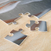 白キサンテムスタイル花 ジグソーパズル (側面)